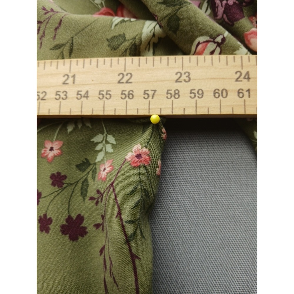 Ladies terra & sky 2x tunic top Boho Style 3/4 Sleeve Green Floral - Picture 15 of 16